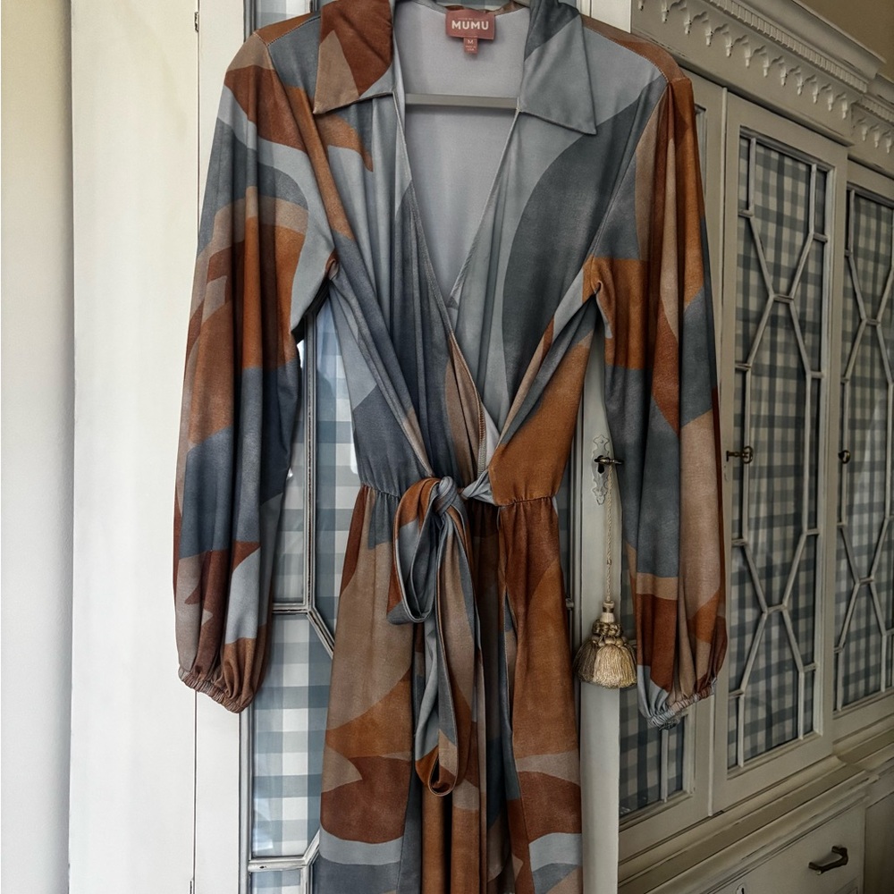Show Me Your MuMu Earthy Tones Wrap Dress